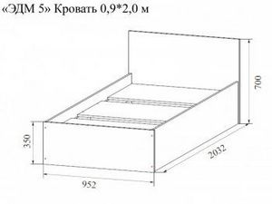 Кровать 900 Эдем-5 в Пуровске - purovsk.ok-mebel.com | фото 3