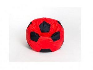 Кресло-мешок Мяч малый красно-черное в Пуровске - purovsk.ok-mebel.com | фото 1