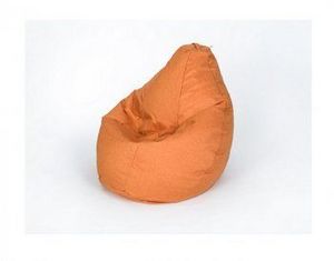 Кресло-мешок Груша велюр оранжевое малое в Пуровске - purovsk.ok-mebel.com | фото 1