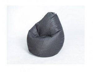 Кресло-мешок Груша велюр темно - серое малое в Пуровске - purovsk.ok-mebel.com | фото 1