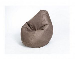 Кресло-мешок Груша велюр коричневое малое в Пуровске - purovsk.ok-mebel.com | фото 1