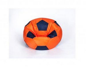 Кресло-мешок Мяч малый оранжево-черное в Пуровске - purovsk.ok-mebel.com | фото 1