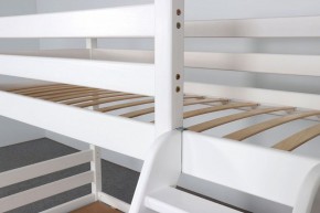 АДЕЛЬ Кровать двухъярусная с наклонной лестницей (белый) в Пуровске - purovsk.ok-mebel.com | фото 6