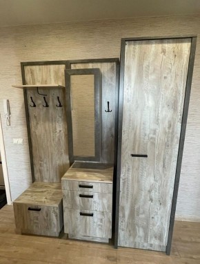 АМЕЛИ Прихожая (Дуб Юкон/Бетон темный) в Пуровске - purovsk.ok-mebel.com | фото 2