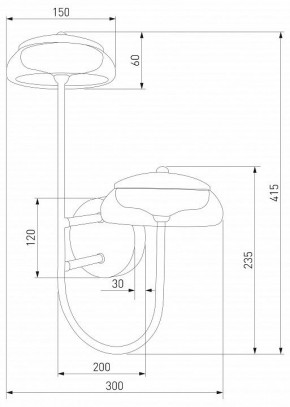 Бра Eurosvet Fungo 50388/2 LED черный в Пуровске - purovsk.ok-mebel.com | фото 5