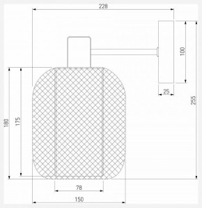 Бра Eurosvet Voile 30191/1 черный в Пуровске - purovsk.ok-mebel.com | фото 4