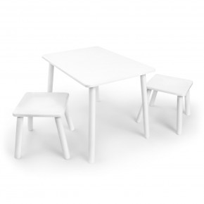 Детский комплект стол и два табурета Rolti Baby (белая столешница/белое сиденье/белые ножки) в Пуровске - purovsk.ok-mebel.com | фото 1