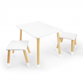Детский комплект стол и два табурета Rolti Baby (белая столешница/белое сиденье/береза ножки) в Пуровске - purovsk.ok-mebel.com | фото 1