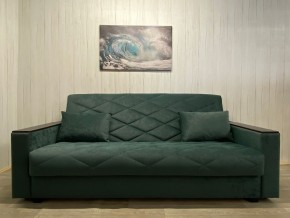 Диван Престиж-15 (НПБ+МДФ) велюр Sensey bottle green в Пуровске - purovsk.ok-mebel.com | фото 2