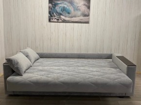 Диван Престиж-15 (НПБ+МДФ) велюр Sensey silver в Пуровске - purovsk.ok-mebel.com | фото 3