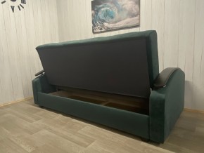 Диван Престиж-16 (НПБ+МДФ) велюр Sensey bottle green в Пуровске - purovsk.ok-mebel.com | фото 2