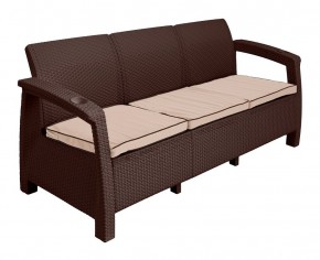 Диван Yalta Premium Sofa 3 Set (Ялта) шоколадный (+подушки под спину) в Пуровске - purovsk.ok-mebel.com | фото 2