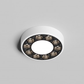 DK2440-WB Встраиваемый светильник DUAL 5+5 Вт, LED 4000K, IP 20, d90mm, белый/черный, алюминий/акрил в Пуровске - purovsk.ok-mebel.com | фото