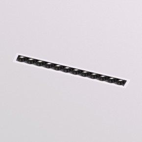 DK2532-WB Встраиваемый светильник SPACE со светодиодом под шпатлевку L240mm 220V 20W 38° 4000К IP20 белый/черный алюминий в Пуровске - purovsk.ok-mebel.com | фото
