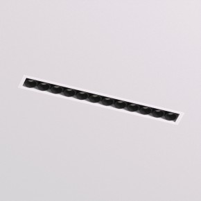 DK2532-WB Встраиваемый светильник SPACE со светодиодом под шпатлевку L240mm 220V 20W 38° 4000К IP20 белый/черный алюминий в Пуровске - purovsk.ok-mebel.com | фото 2