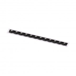 DK2532-WB Встраиваемый светильник SPACE со светодиодом под шпатлевку L240mm 220V 20W 38° 4000К IP20 белый/черный алюминий в Пуровске - purovsk.ok-mebel.com | фото 5