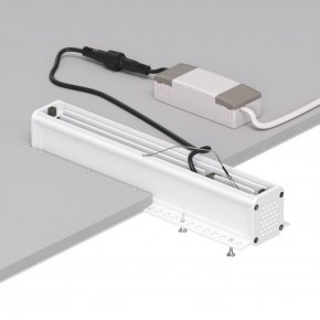 DK2532-WB Встраиваемый светильник SPACE со светодиодом под шпатлевку L240mm 220V 20W 38° 4000К IP20 белый/черный алюминий в Пуровске - purovsk.ok-mebel.com | фото 6