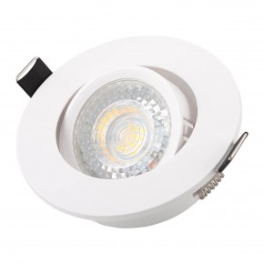 DK3020-WH Встраиваемый светильник, IP 20, 10 Вт, GU5.3, LED, белый, пластик в Пуровске - purovsk.ok-mebel.com | фото 2
