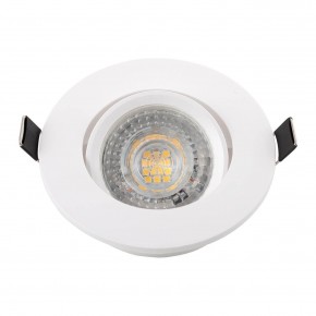 DK3020-WH Встраиваемый светильник, IP 20, 10 Вт, GU5.3, LED, белый, пластик в Пуровске - purovsk.ok-mebel.com | фото 4