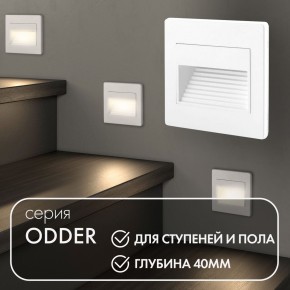 DK3050-WH Светильник встраиваемый в стену, IP 20, LED 3000, 1 Вт, белый, пластик в Пуровске - purovsk.ok-mebel.com | фото 5