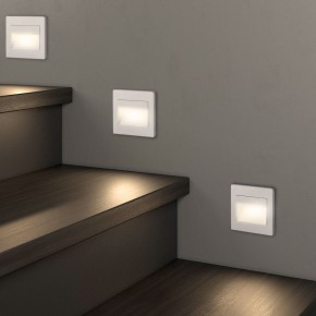 DK3050-WH Светильник встраиваемый в стену, IP 20, LED 3000, 1 Вт, белый, пластик в Пуровске - purovsk.ok-mebel.com | фото 6