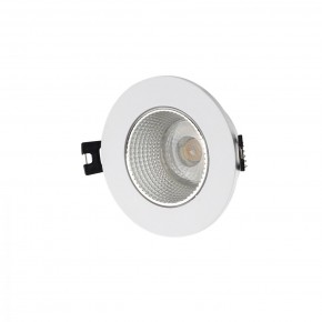 DK3061-WH+CH Встраиваемый светильник, IP 20, 10 Вт, GU5.3, LED, белый/хром, пластик в Пуровске - purovsk.ok-mebel.com | фото