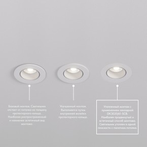 DK3061-WH Встраиваемый светильник, IP 20, 10 Вт, GU5.3, LED, белый/белый, пластик в Пуровске - purovsk.ok-mebel.com | фото 4