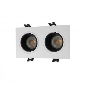 DK3072-WH+BK Встраиваемый светильник, IP 20, 10 Вт, GU5.3, LED, белый/черный, пластик в Пуровске - purovsk.ok-mebel.com | фото