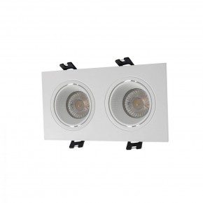 DK3072-WH Встраиваемый светильник, IP 20, 10 Вт, GU5.3, LED, белый/белый, пластик в Пуровске - purovsk.ok-mebel.com | фото