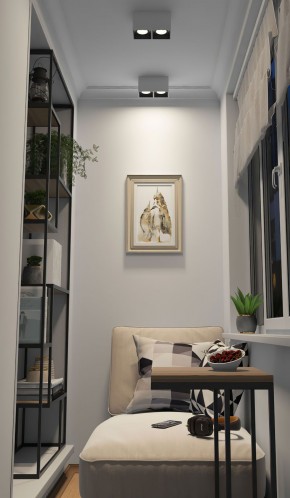 DK3085-WB+WH Светильник накладной IP 20, 10 Вт, GU5.3, LED, бело-черный/белый, пластик в Пуровске - purovsk.ok-mebel.com | фото 2