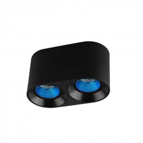DK3096-BK+CY Светильник накладной IP 20, 10 Вт, GU5.3, LED, черный/голубой, пластик в Пуровске - purovsk.ok-mebel.com | фото