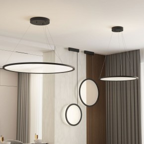 DK6606-BK Подвесной вертикальный светильник Veil со светодиодом H1700 d600 220V 48W 3000-6000K IP20 черный алюминий в Пуровске - purovsk.ok-mebel.com | фото 7