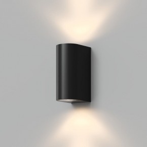 DK9791-BK Настенный уличный светильник NARVIK, IP44, 2хGU10 LED, до 15 Вт, черный, алюминий в Пуровске - purovsk.ok-mebel.com | фото