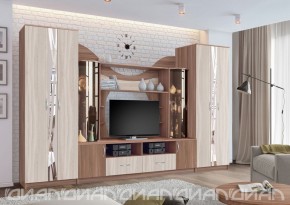 Гостиная Аллегро с 2 шкафами вариант-5 (Ясень светлый/тёмный) в Пуровске - purovsk.ok-mebel.com | фото 3