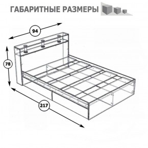 Камелия Кровать 0900, цвет белый, ШхГхВ 93,5х217х78,2 см., сп.м. 900х2000 мм., без матраса, основание есть в Пуровске - purovsk.ok-mebel.com | фото 3