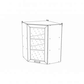 КГ "Агава" ВВУС550 Шкаф навесной угловой h 900 Лиственница темная в Пуровске - purovsk.ok-mebel.com | фото
