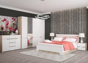 Комод 1200 АНТАЛИЯ (Сонома/Белый софт) в Пуровске - purovsk.ok-mebel.com | фото 3