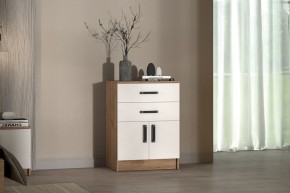 Комод Эконом (Дуб крафт золотой/Белый текстурный) в Пуровске - purovsk.ok-mebel.com | фото 3