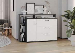 Комод с дверкой и тремя ящиками (графит/белый) в Пуровске - purovsk.ok-mebel.com | фото 3