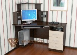 Компьютерный стол №3 в Пуровске - purovsk.ok-mebel.com | фото 1