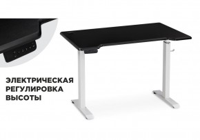 Компьютерный стол Маркос с механизмом подъема 120х75х75 черная шагрень / белый в Пуровске - purovsk.ok-mebel.com | фото