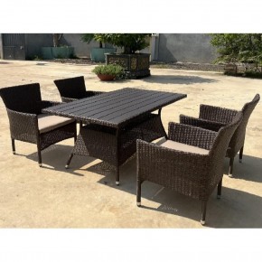 Комплект мебели из иск. ротанга AM-196B/T196 Brown 4Pcs (4+1) в Пуровске - purovsk.ok-mebel.com | фото 3