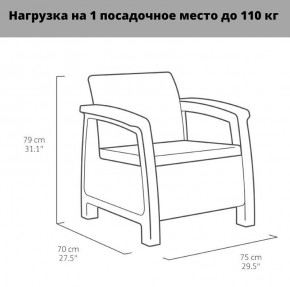 Комплект мебели Корфу Рест (Corfu Rest - without table) графит в Пуровске - purovsk.ok-mebel.com | фото 3