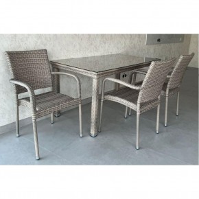 Комплект плетеной мебели T256C/Y376C-W85 Latte (4+1) + подушки на стульях в Пуровске - purovsk.ok-mebel.com | фото 2