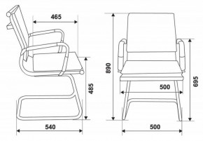 Кресло для посетителя Бюрократ CH-993-Low-V/Black на черный в Пуровске - purovsk.ok-mebel.com | фото 3