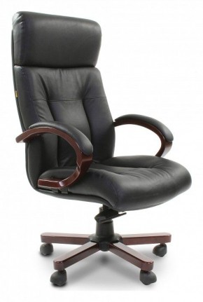Кресло для руководителя Chairman 421 черный/орех темный, черный в Пуровске - purovsk.ok-mebel.com | фото 1