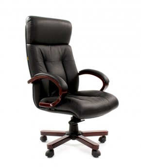 Кресло для руководителя CHAIRMAN  421 (Натуральная кожа) Черное в Пуровске - purovsk.ok-mebel.com | фото 1