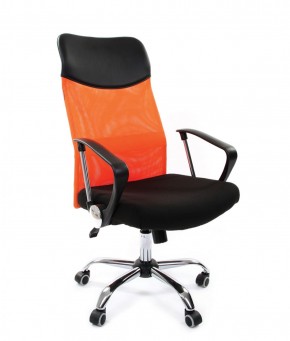 Кресло для руководителя CHAIRMAN 610 N (15-21 черный/сетка оранжевый) в Пуровске - purovsk.ok-mebel.com | фото