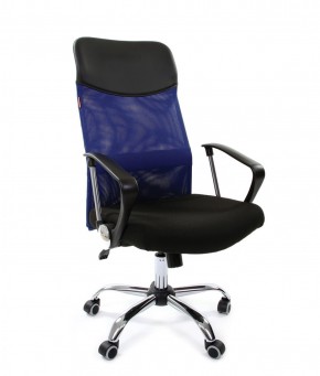Кресло для руководителя CHAIRMAN 610 N (15-21 черный/сетка синий) в Пуровске - purovsk.ok-mebel.com | фото 1