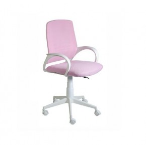 Кресло Ирис White сетка/ткань розовая в Пуровске - purovsk.ok-mebel.com | фото